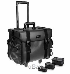 SHANY Makeup Artist Soft Rolling Trolley Cosmetic Case with Free Set of Mesh Bag