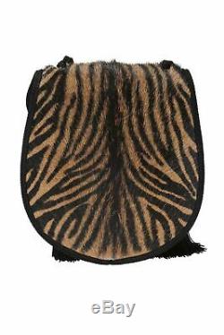 Saint Laurent YSL Bag Opium 2 Pony Hair Brown Zebra Striped Handbag 438337