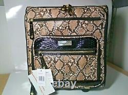 Samantha Brown Python Embossed Rolling Carry-It-All Bag -Tan / Black