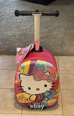 Sanrio Hello Kitty Scooter & Rolling Luggage Bag Cabin Size 18H (NEW WITH TAG)