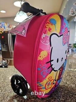 Sanrio Hello Kitty Scooter & Rolling Luggage Bag Cabin Size 18H (New With Tags)