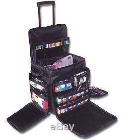 Scrapbook Tote On Wheels Case Rolling Travel Storage Craft Bag X Large Caddy New