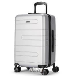 Silver Luggage Suit Case Spinner Travel Trolley Bag Hard Side Wheel Rolling Cart