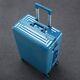 Sleek Waterproof Rolling Bag Hard Shell Spinner Case, Blue, 20 inches