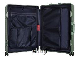 Sleek Waterproof Rolling Bag Hard Shell Spinner Case, Orange, 20 inches