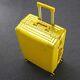 Sleek Waterproof Rolling Bag Hard Shell Spinner Case Yellow 22 inches