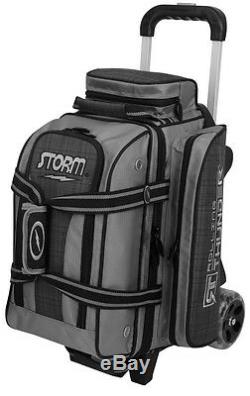 Storm Rolling Thunder 2 Ball Double Roller Bowling Bag Plaid Grey Black