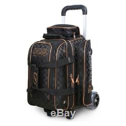 Storm Rolling Thunder 2 Ball Roller Bowling Bag Checkered Black Gold