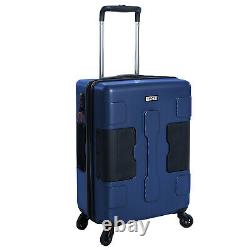 TACH V3 Hard Shell Carry On Rolling Travel Suitcase Luggage Bag, Midnight Blue