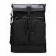 TUMI Alpha Bravo'London' Black Nylon Roll Top Backpack 232388D