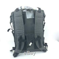 TUMI Gray Tahoe Barton Roll Top Leather Trim Backpack Laptop Carry On Book Bag