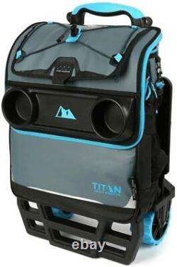 Titan 22.5 Litre 60 Can Rolling Cooler Bag And Trolley Terrain Cart + Ice Bag