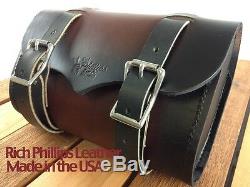 Tool Roll Bobber Harley Motorcycle Leather Saddle Bag Rich Phillips Leather 883