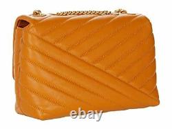 Tory Burch Kira Chevron Small Convertible Shoulder Bag (Squash/Rolled Brass)