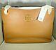 Tory Burch NWT Lg Brittan Triple Compartment Tote Bag/Purse Bark and Rolled Gold
