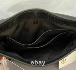 Tory Burch Women's Britten Leather Shoulder Bag, Black/Rolled Gold 55371