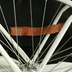 Tourbon Vintage Bike Bag Rear Waterpoof Canvas Roll-up Double Pannier Bag Black