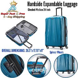 Travel Rolling Wheeled Hardside Expandable Luggage Bag With Wheels 24-Inch New