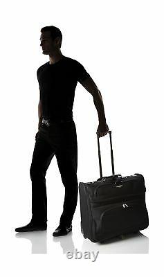 Travel Select Amsterdam Rolling Garment Bag Wheeled Luggage Case, Black 23-I