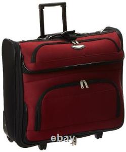 Travel Select Amsterdam Rolling Garment Bag Wheeled Luggage Case, Red