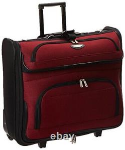 Travel Select Amsterdam Rolling Garment Bag Wheeled Luggage Case Red 23-Inch