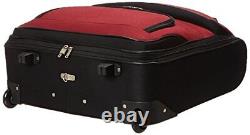 Travel Select Amsterdam Rolling Garment Bag Wheeled Luggage Case Red 23-Inch