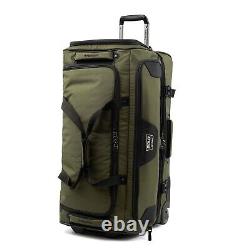 Travelpro Bold Drop Bottom Wheeled Rolling Duffel Bag, Olive/Black, 30-Inch