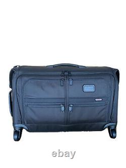 Tumi Alpha 2 Garment Bag 4 Wheeled Carry On Suitcase Black $795