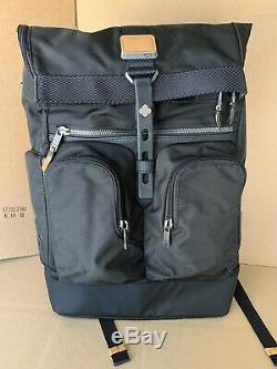 Tumi Alpha Bravo London Roll Top Laptop Business Backpack Black Recycles