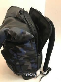 Tumi Bravo London Roll-Top Backpack Black/Blue Camo NWT $450