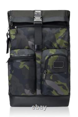 Tumi Cypress Roll Top Camo Print 15in Laptop Large Unisex Nylon Leather Backpack