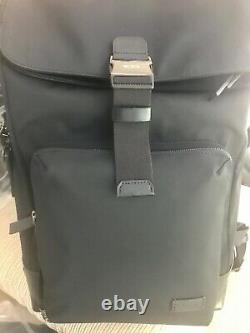 Tumi Harrison Oak Roll Top Backpack Business Laptop Bag Black RARE
