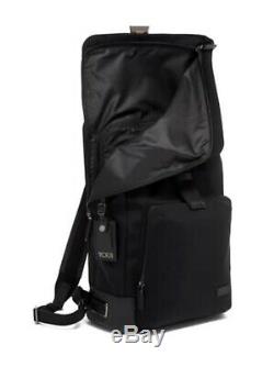 Tumi Harrison Oak Roll Top Backpack Business Laptop Bag Black RARE