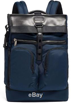 Tumi LONDON ROLL TOP BACKPACK Tahoe Luggage Laptop Bag Navy Blue 232388NVY $450