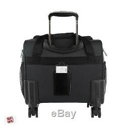 Under Seat Wheeled Luggage Rolling Carry On Bag 4 Spinner Wheels New
