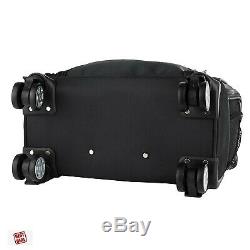 Under Seat Wheeled Luggage Rolling Carry On Bag 4 Spinner Wheels New