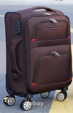 Unisex Travel Luggage Rolling On Wheel Suitcase Spinner Wheeled Trolley Bags