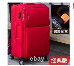 Unisex Travel Luggage Rolling On Wheels Oxford Spinner Suitcase Trolley Bags