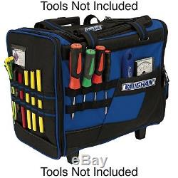 Vaughan 17-Inch Wide Mouth Rolling Tool Bag, Telescoping Handle Wheeled 050024
