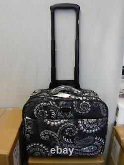 Vera Bradley Paisley Petals On A Roll Work Bag Travel Carry On New #20501