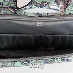 Vera Bradley Rolling Work Bag Luggage Fan Flowers New NWT MSRP $265