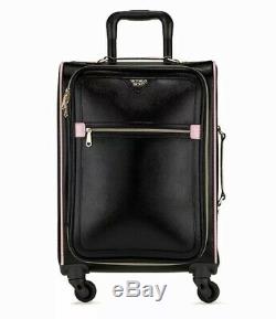 Victoria's Secret Pink Black Wheelie/Rolling Suitcase Luggage 22 & Matching Bag