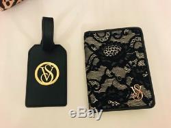 Victorias Secret 4pc Supermodel LEOPARD Wheelie Luggage, Handle Bag, Passport, Tag