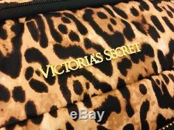 Victorias Secret 4pc Supermodel LEOPARD Wheelie Luggage, Handle Bag, Passport, Tag