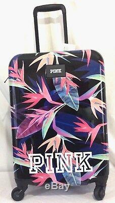 Victorias Secret Pink HARD SHELL GRAPHIC Carry On Wheelie Suitcase Bag NWT