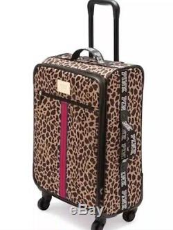 Victorias Secret Pink LEOPARD Carry On Wheelie Suitcase Duffle Bag SOLD OUT NWT