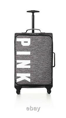 Victorias Secret Pink MARLED Logo Carry On Wheelie Luggage Suitcase Duffle Bag