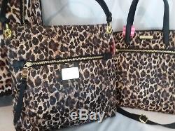 Victorias Secret Supermodel LEOPARD Luggage SET Wheelie Suitcase Duffle Bag NWT