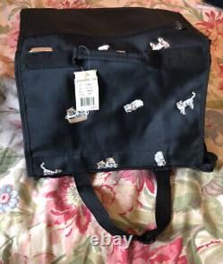 Vintage 90s ALFA TRAVEL GEAR Cat Kitten Kitty-Cat Embroidered Rolling Bag NEW