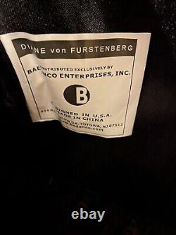 Vintage Diane Von Furstenberg Rolling Tote Luggage Carry On Bag 21x12x10 Logo